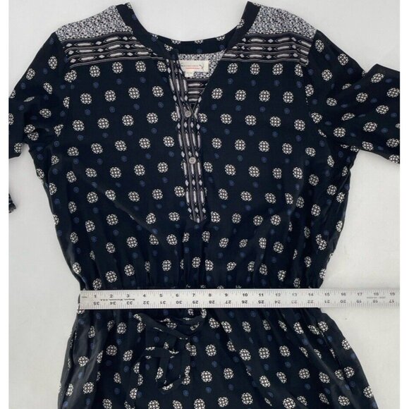 Two By Vince Camuto Tunic Dress Multicolor Geometric Cinched Waist Sz Small Boho - Picture 12 of 13